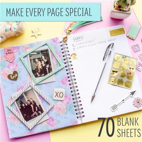 DIY Journaling Kit for Girls Stationery Bullet Journal Set with Stickers Pen - Picture 5 of 7